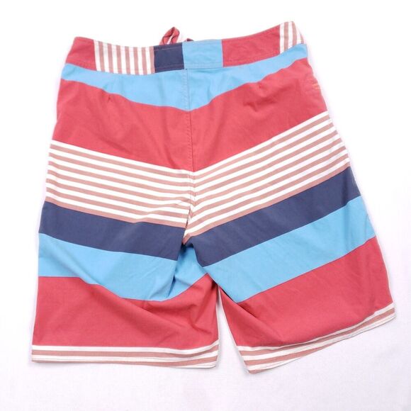 Patagonia Board Shorts Mens Size 31 Red White Blue Drawstring Zipper Pocket Swim - Picture 9 of 13